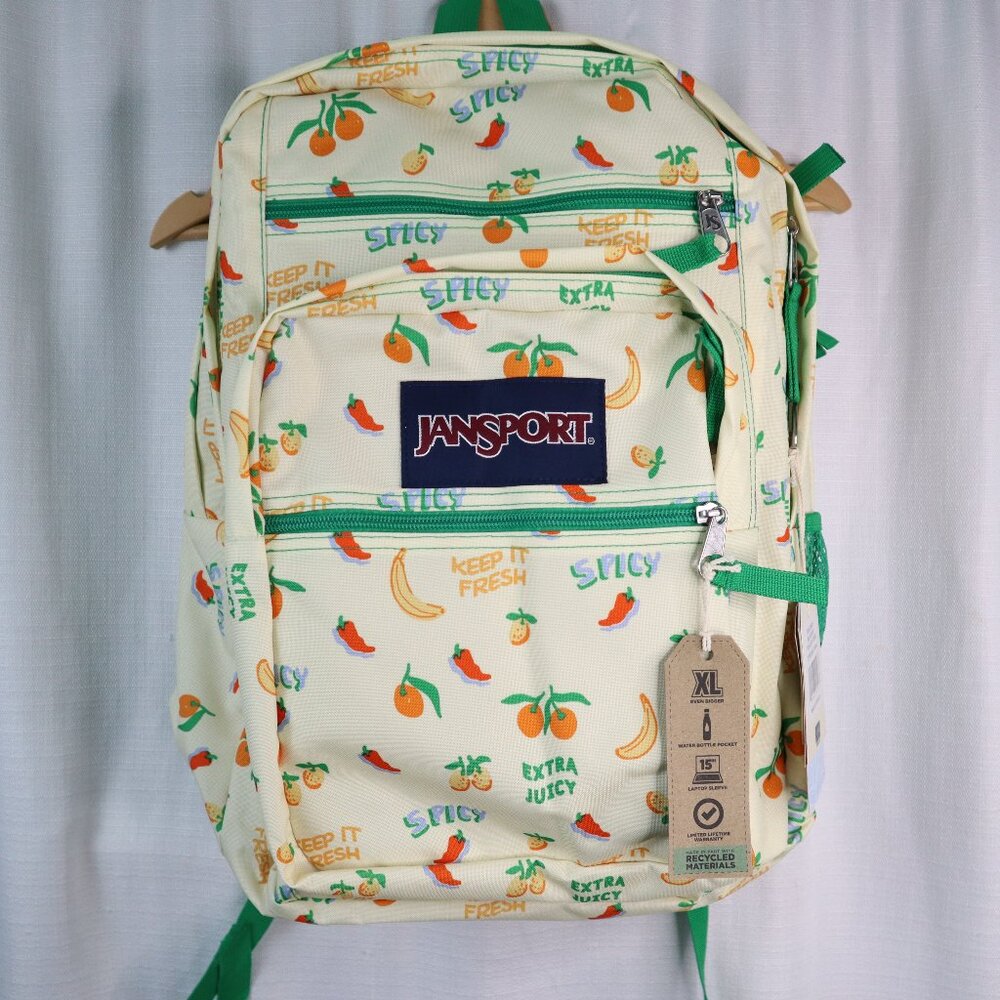 JanSport Laptop Backpack Computer Bag 15” Laptop Sleeve Five A Day Cream nwt